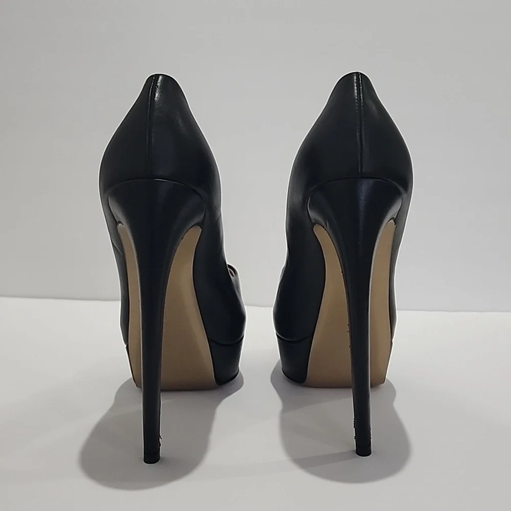 Walter Steiger Curved Peep Toe Heels (SZ 39.5)